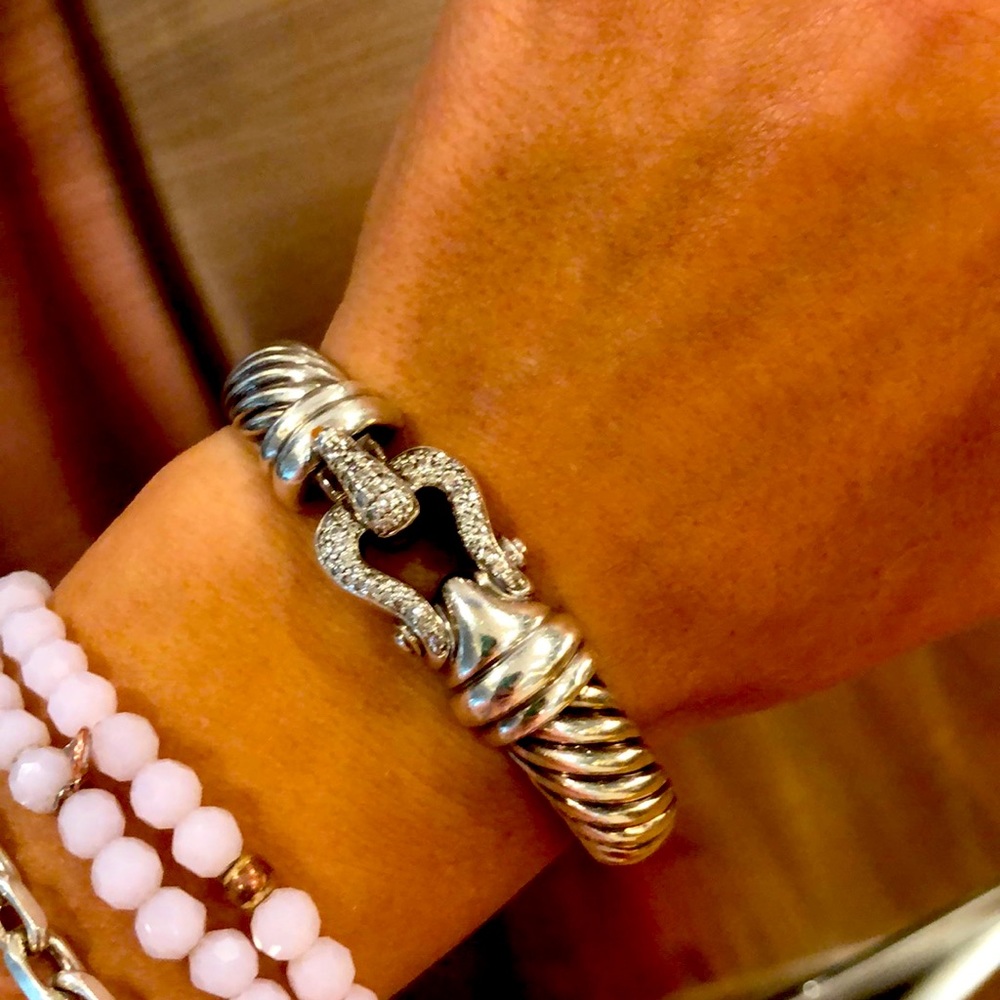 David Yurman Diamond buckle bracelet 10 mm